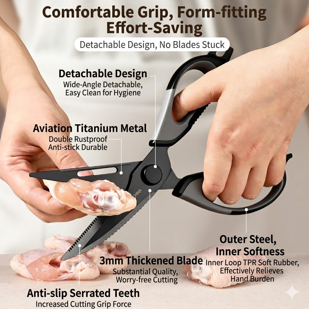 Nożyczki kuchenne tytanowe do  – Kitchen Gadgets Worth Buying recenzja i cena
